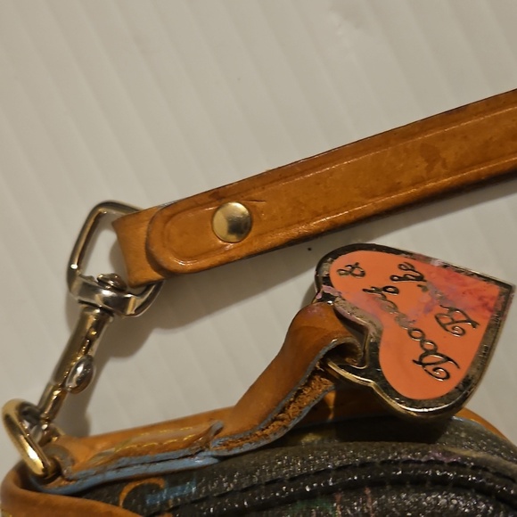 Dooney & Bourke Vintage Y2K Heart Rainbow Monogram Wristlet Clutch - Picture 6 of 8